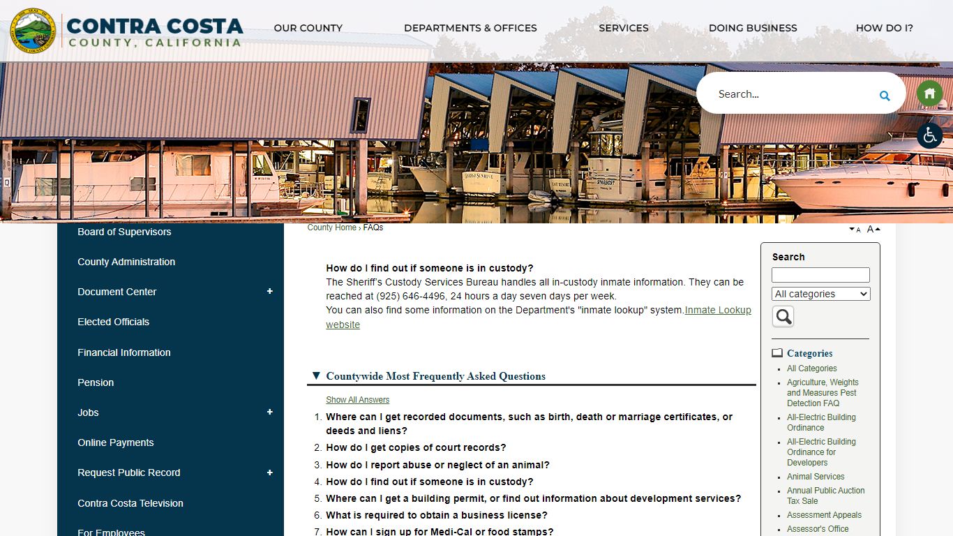 FAQs • Contra Costa County, CA • CivicEngage